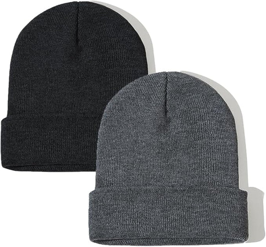 ZOORON Beanie for Women Men Ski Watch Cap Cuffed Plain Skull Knit Hat Soft Fisherman Winter Hat