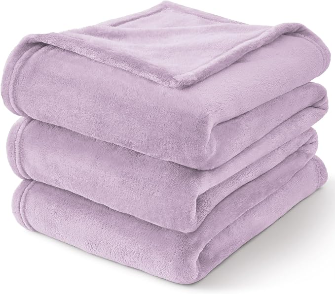 BEDELITE Fleece Blanket Soft Plush Throw for Couch Lilac 50"x60" | Ultra Soft Fleece, Plush Microfiber, Lightweight Warmth, All Season Comfort, Fade Resistant, Machine Washable, Couch Sofa Bed