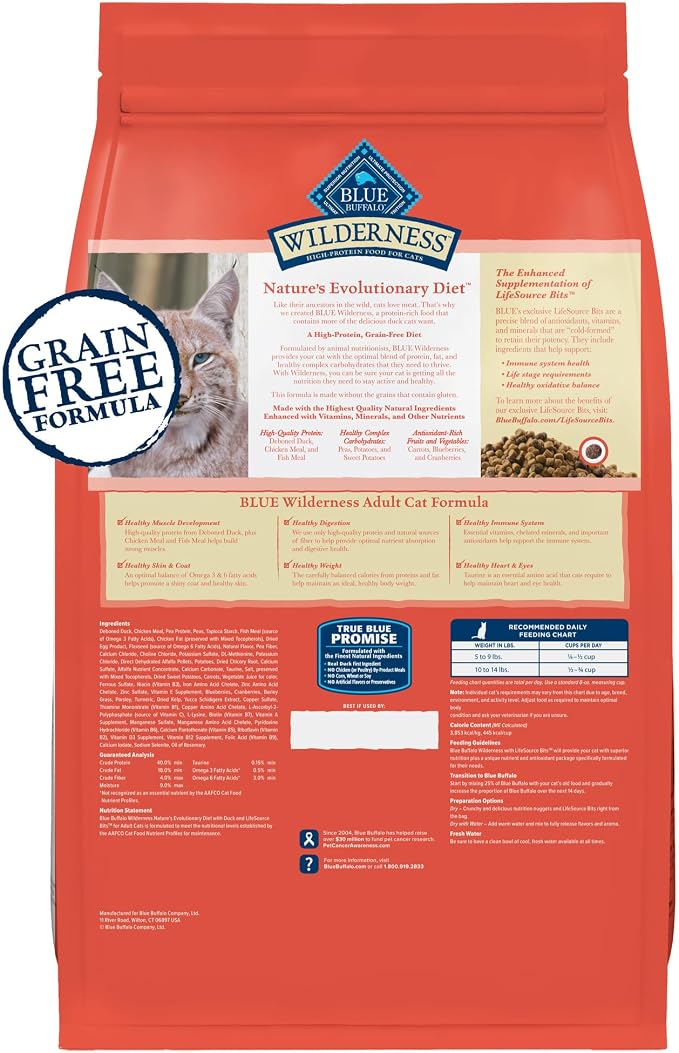 Blue Buffalo Wilderness Indoor Hairball & Weight Control Dry Cat Food, 5 lb | High Protein, Real Chicken #1 Ingredient, Supports a Healthy Weight in Adult Cats, Promotes Healthy Digestion