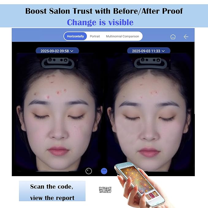 B3 AI Skin Imaging Machine – 3D Facial Scanner with 8-Spectrum Lights, 30+ Skin Indicators, Smart Assessment & Visual Reports for Beauty Spas and Salons