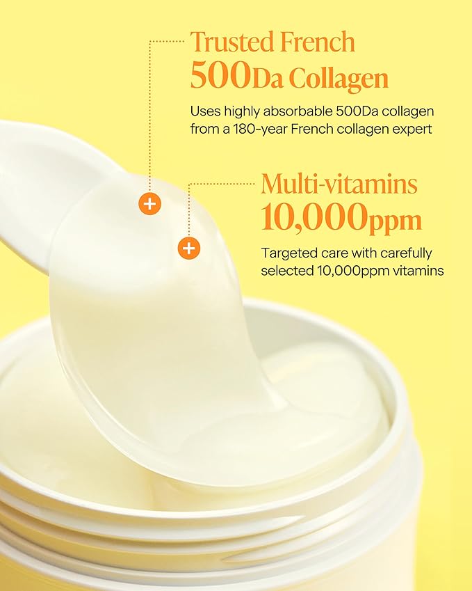 Korean Under Eye Patches for Dark Circles & Puffiness – Vita 500Da Fabric-Free Collagen Gel, 83% French Collagen + Niacinamide & Peptides, Cooling Depuffing, Turns Clear, 60 Patches
