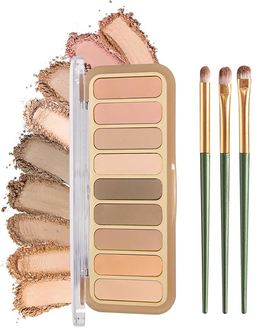 Eyeshadow Palette，Matte Naked Eyeshadow Pallet with Brush，Highly Pigmented Blendable Shades Neutral Nude Eye Shadow Makeup for Older Women，Naturing-Looking，Long-Wearing（Sweetheart）