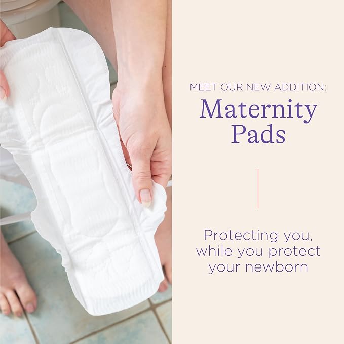 Lansinoh Postpartum Maxi Pads Bundle, Heavy Absorbency Overnight Pads with Wings, Includes 2 Sizes for Extra Protection, Postpartum Essentials, 40 Count (Pack of 2)