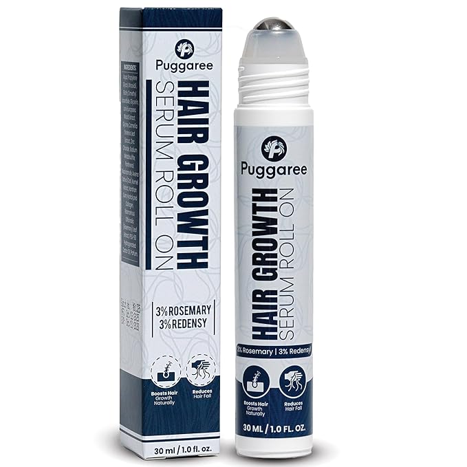 Redensyl Hair–Growth–Serum Roll On – 3% Rosemary, 3% Redensyl, DHT-Blocking Scalp Serum for Thicker, Fuller Hair – For Women & Men (30 ml)