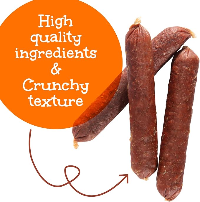 Happy Howie's Sausage Treats, Healthy Dog Treats, Beef, (Pack of 1) | Flavorful Slow Cooked Beef, Natural Ingredients, Chewy, Hormone Free