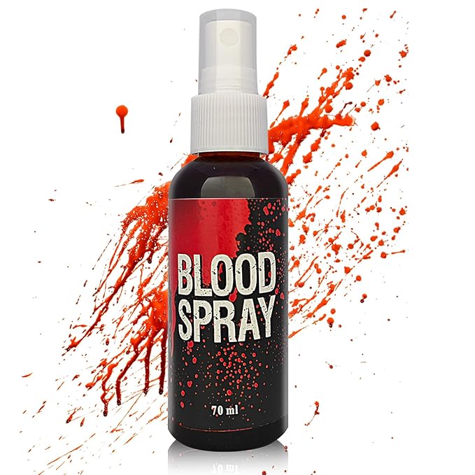 Fake Blood Spray,Fake Blood Splatter Washable Halloween Makeup Fake Blood SFX Makeup Realistic Blood for Halloween Clothes Party Cosplay Costumes Wounds