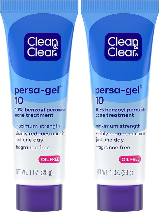 Clean & Clear, Persa-Gel 10 Acne Spot Treatment, Maximum Strength, 1 Oz (Pack of 2)