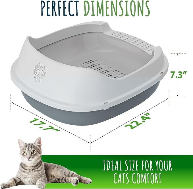 Small Pet Select Sifting Cat Litter Box, with Scoop & 5 Pee Pads | Tidy Easy-Clean Sifting System, Drawer, Litter Scoop & Removable Tray, For Cats, Rabbits & Other Small Pets