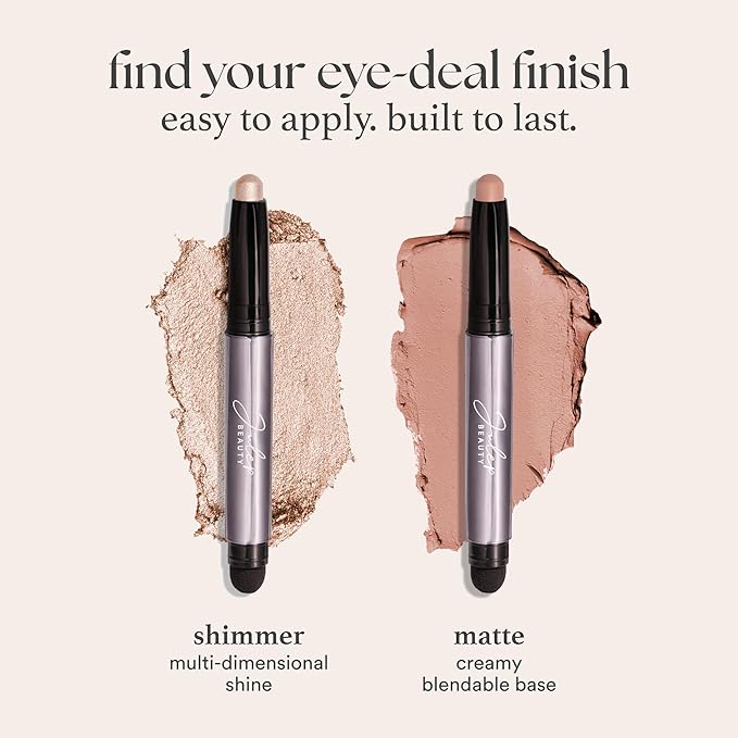 Julep Eyeshadow 101 Cream-to-Powder Waterproof Shadow Stick – Smoky Amethyst Shimmer – Long-Lasting, Crease-Proof, Rich Purple Shimmer Cream Eyeshadow with Built-in Smudger