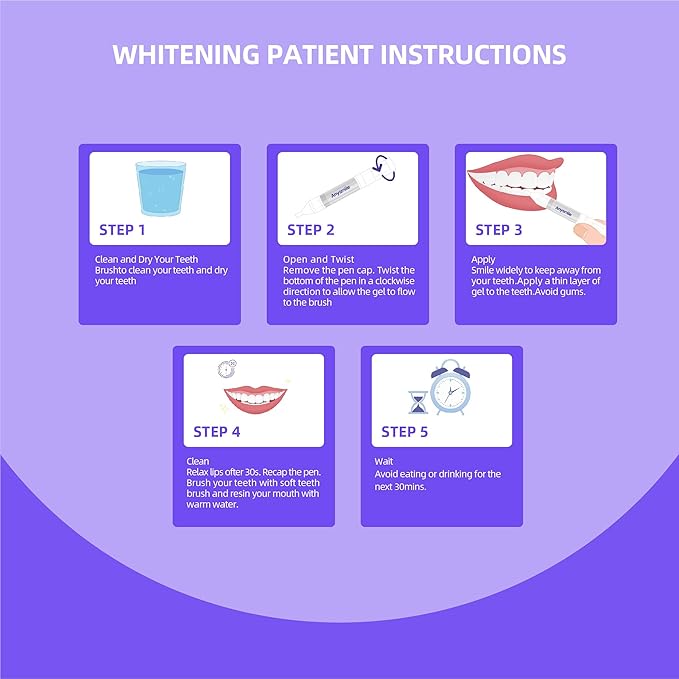 Anysmile Teeth Whitening Pens Non Sensitive Teeth Whitener Gel with Effective 10% Carbamide Peroxide, 4 Professional Tooth Whitening Gel Pens 2ml/Pen