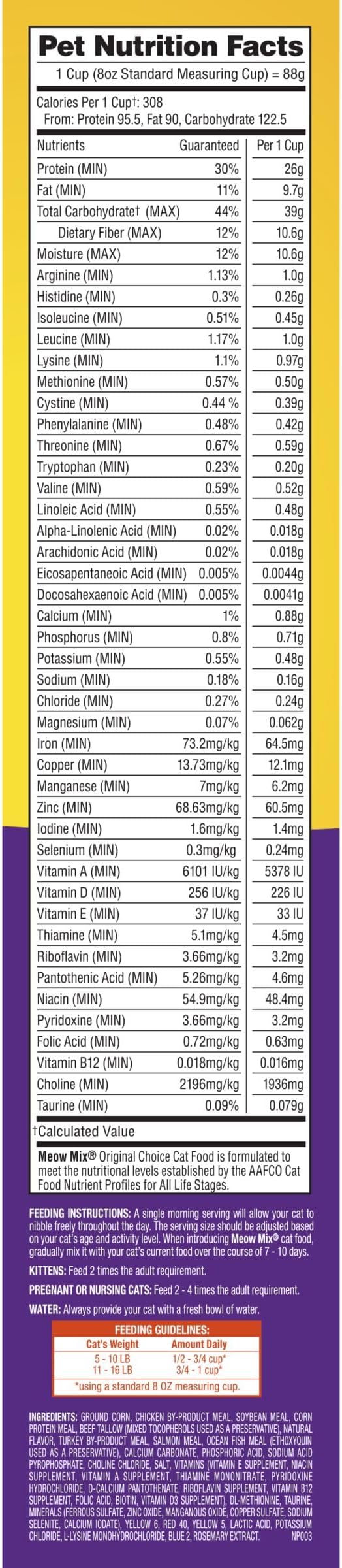Meow Mix Original Choice Dry Cat Food, 6.3 Pound Bag (Pack of 2)