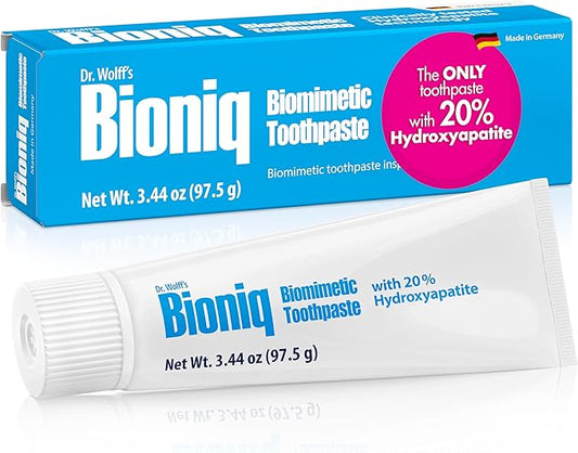 Bioniq Classic Fluoride Free Toothpaste with 20% Hydroxyapatite, Clinically Tested for Sensitive Teeth, Expert Enamel and Gum Care with Mint Flavor, Daily Use 3.44 oz 1pack