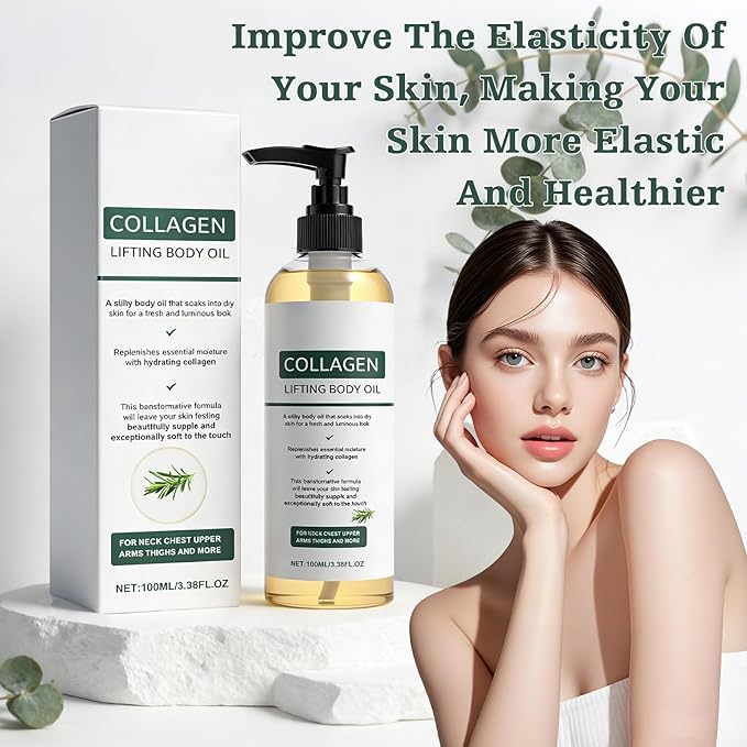 2 Packs Hydrating Collagen Oil For Body & After Shower,Collagen Lifting Body Oil After Shower Moisturizer Collagen Body Oils For Women & Men Lightweight Non-Greasy, 3.38 Fl Oz