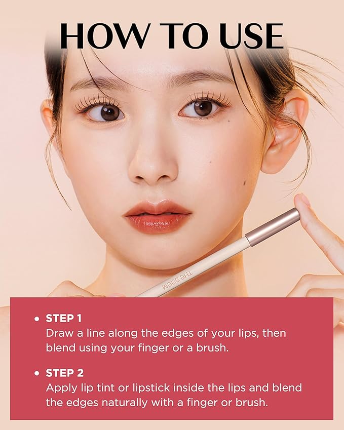 THESAEM Cover Perfection Lip Pencil - Slim, Easy-Blend & Overlip Makeup, Creamy Matte Lip Liner, Long-Lasting with Built-In Sharpener (02 Rosy)