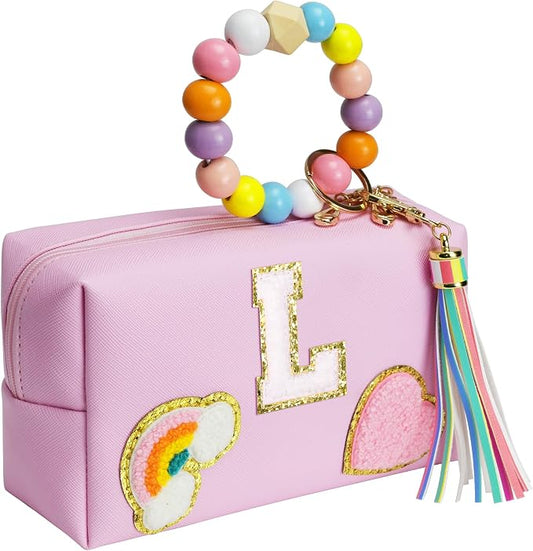 Elilier Birthday Gifts for Kids 4 5 6 7 8 9 10 11 12 year Old, Girl gifts Skin Care, Letter Pouch Cosmetic Toiletry Bag, Personalized Gift for Girl, Gift Bags