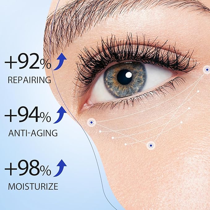Retinol Eye Cream, Hydrating Under Eye Care Daily Wrinkle Cream, Infused with AHA30% to Smooth and Hydrate Skin, Eye Crea for Dark Circles Treatments, Reduce Under Eye Bags, Smooth Wrinkles, 3Pack