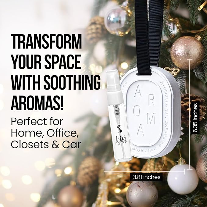 SINT Diatomite Aroma Stone, Non-Electric Ceramic Diffusers and Aromatherapy Fragrance, White Ceramic Diffusers in Car or Desk Office Decor and Small Bathroom at Home