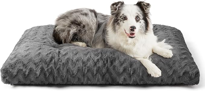 EHEYCIGA Washable Large Dog Bed for Crate, 36x27 Inch Pet Bed, Charcoal | Soft Dog Crate Bed, Plush and Comfy Kennel Pad, Deluxe Sleeping Mattress for Dogs Up to 55 lbs