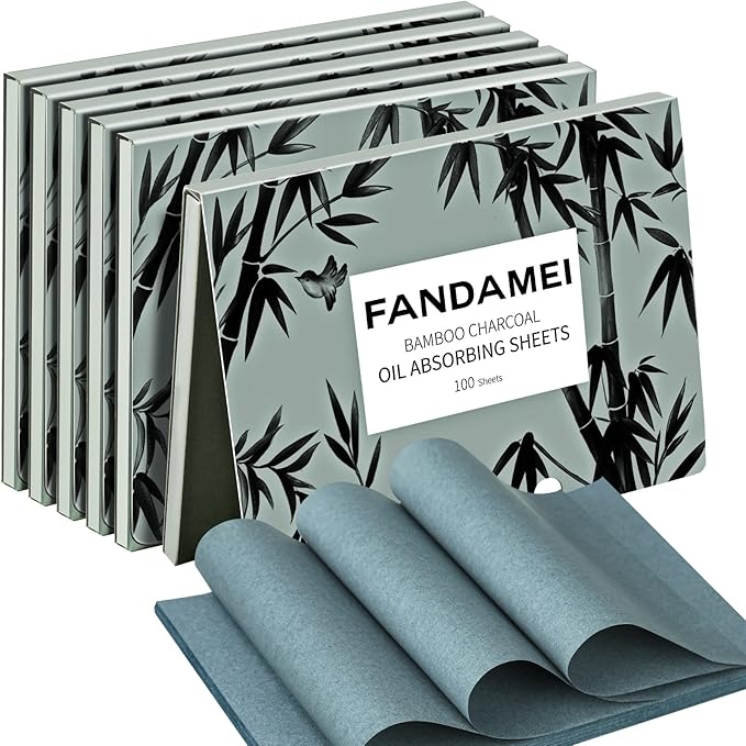 FANDAMEI 600 Counts Oil Blotting Sheets For Face, Blotting Paper for Oily Skin, Oil Control Film, Oil Absorbing Sheets For Face, Oil Absorbing Tissues, Oil Blotting Papers