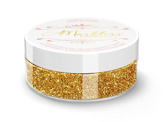 MARBLERS Twinkle Face & Body Glitter [Honey Gold] 0.18oz (5g) | Fine | Non-Toxic | Vegan | Cruelty-Free | Festival, Rave & Party Makeup | Eye, Hair, Nail Polish, Eyeshadow | Nail Art | Gel Nail
