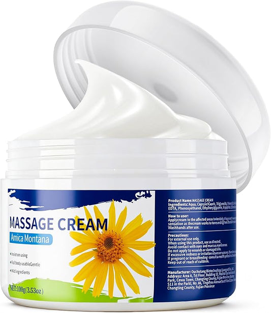 Arnica Massage Cream for Sore Muscles, Deep Tissue Massage Lotion with Natural Botanical Extracts, Non-Greasy Muscle Cream for Back, Neck & Shoulders, Moisturizing Body Massage Creams
