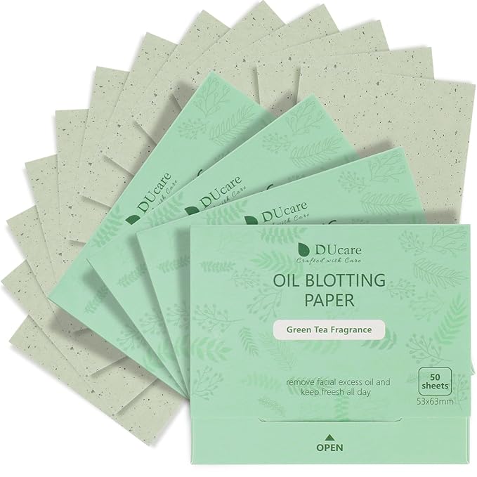 Oil Blotting Sheets for Face Refills Only,DUcare 200 Sheets Green Tea Blotting Paper For Oily Skin