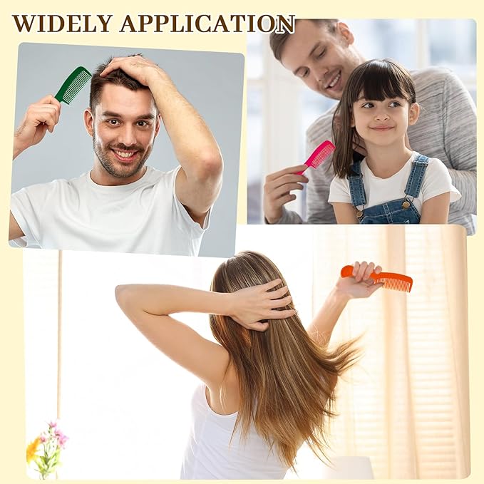 20 pcs Combs In Bulk Individually Wrapped, 4 color Pocket Hair Combs Set for Women, Men and Kids, Colorful Travel Comb Bulk for Airbnb Homeless Hotel Shelter Home Charity
