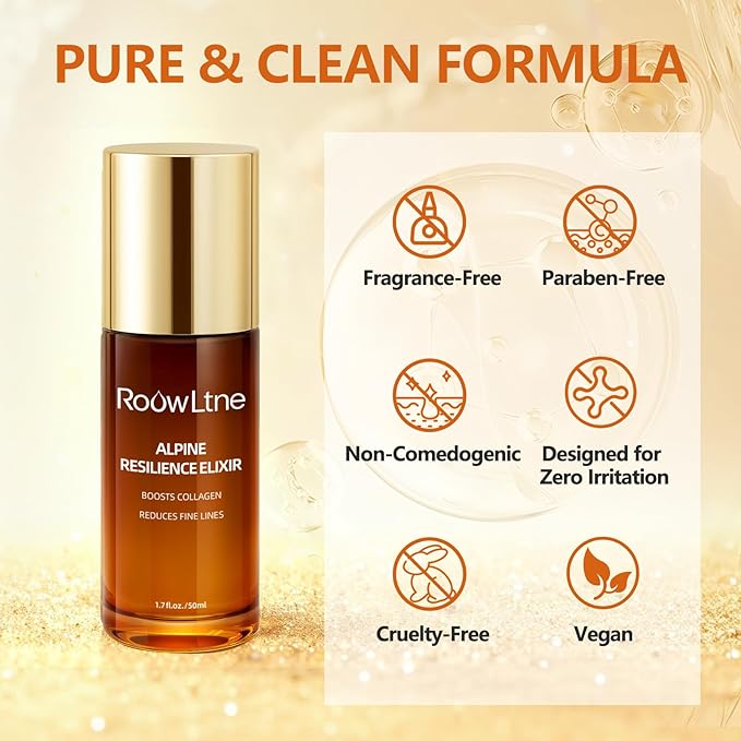 RoowLtne Retinol Serum for Face & Neck,Anti Aging Face Serum with Collagen & Boost Hydration Formula,Targets Wrinkles, Fine Lines& Skin Firming Treatment for All Skin Types-Day/Night,1.7Fl Oz.