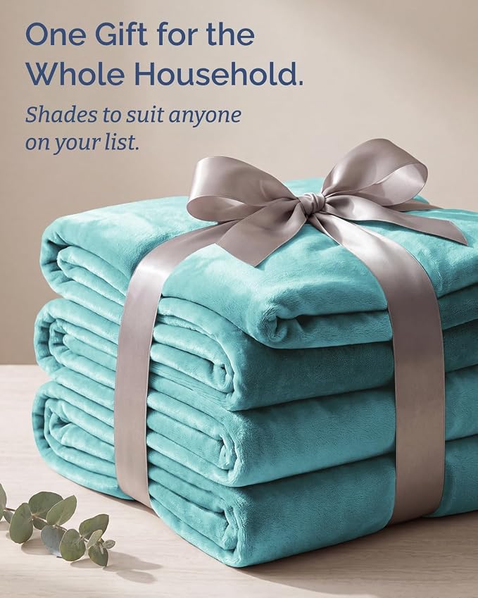 Ultra Soft Fleece Blanket Oversized King Size - Flannel Fleece Luxury Blanket - Lightweight for Couch Bed Chair - Thick, Warm and Breathable - All Season Cozy, Turqoise
