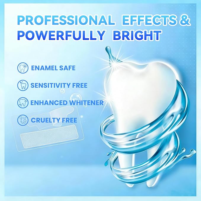 UNUNOT Teeth Whitening Strips - 9D Teeth Whitening Kit Professional Effects, Non-Sensitive Teeth Whitener for Enamel Safe, 28 Strips (14 Day Treatment) Remove Stain for a Brighter Smile, Mint