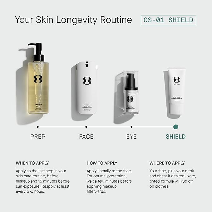 OneSkin FACE SPF OS-01 Peptide Broad Spectrum SPF 30+ Mineral Sunscreen- Scientifically Proven to Protect Skin from UV Aging, Includes Potent Antioxidants (Untinted)