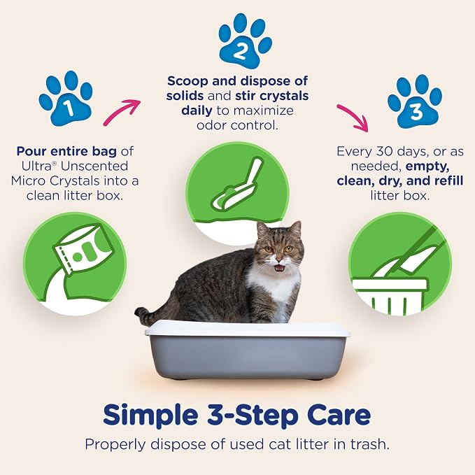 Ultra by Cat's Pride Micro Crystals Litter with 30-Day Odor Control, 5lbs