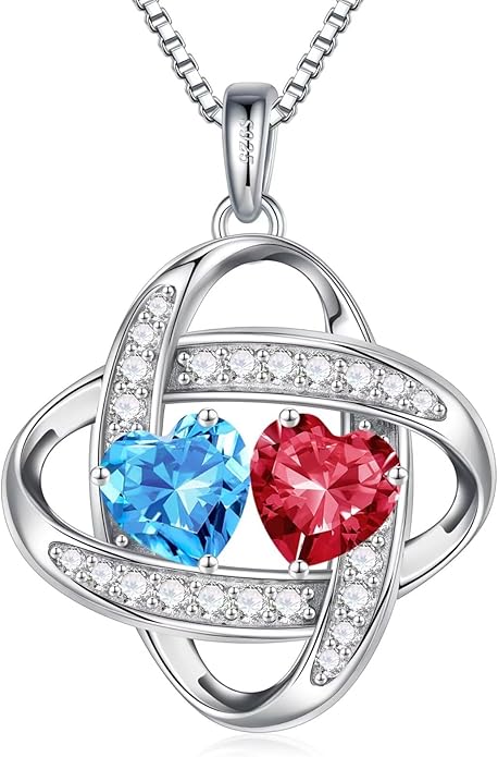 Iefil Valentines Day Gifts for Her - 925 Sterling Silver Love Knot Necklace, Anniversary Birthday Jewelry Gifts for Wife Girlfriend Mom