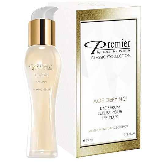 Premier Dead Sea Classic Collection Age Defiyng Eye Serum, Hypoallergenic, Helps minimize wrinkles, Dark circles, Sagging skin, Reduce bags 1.2.fl.oz