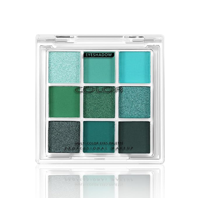 Boobeen Nude Eyeshadow Palette - Matte and Shimmer Makeup, Highly Pigmented Creamy Eye Shadow Powder, Create a Neutral Eye Look, Long Wearing，Easy to Build Dramatic Glamour Looks (Green)