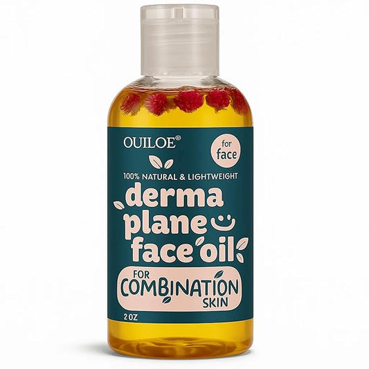 Dermaplane Oil for Combination Skin - Shave Oil for Women, Face Shaving Oil for Women, Use with a Dermaplaning Tool, Razor, Shaver or Microblade for Close Shave 2 oz by Ouiloe