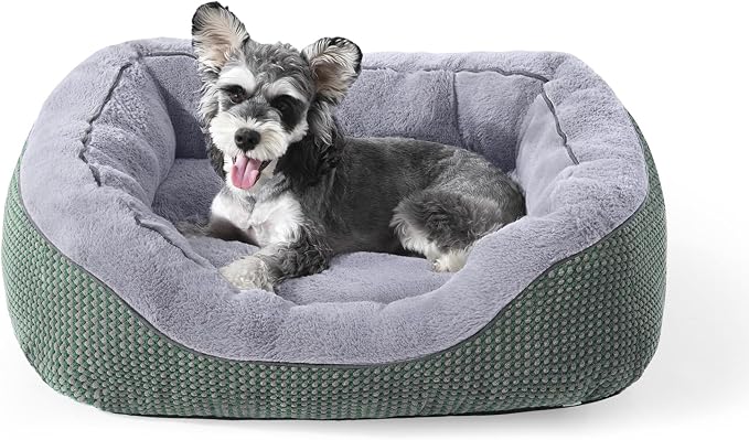 Small Dog Bed Washable Orthopedic Calming Warming Durable Pet Bed with Anti-Slip Bottom