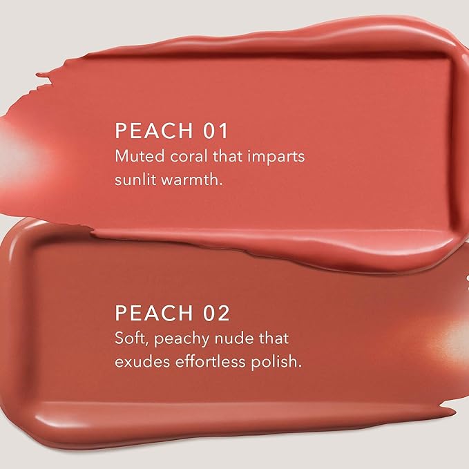 No Makeup Makeup Crème Classic Lipstick, Foolproof Sheer-to-Bold Formula Delivers Long-Lasting Hydration and Buildable Color, Lightweight Satin Finish, Made with Skin-Loving Ingredients, Peach 02