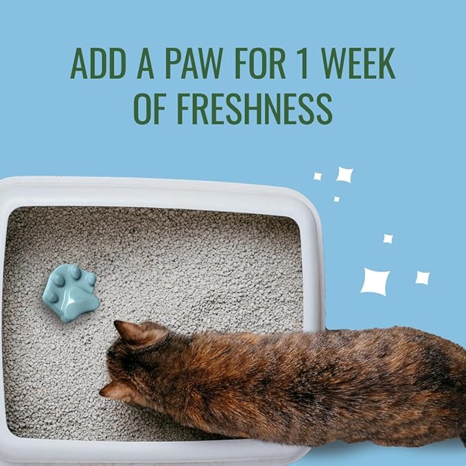 Citrus Magic Pet Odor Eliminator Litter Paws, Fresh Linen, 6 Paws | Odor Absorber for Cat Litter Boxes, Air Fresheners for Home with Pets