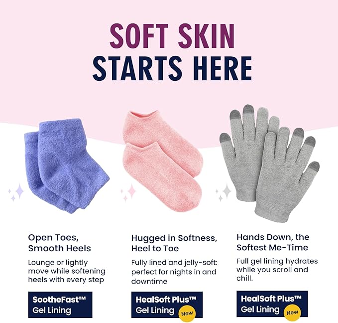 Dr. Frederick’s Original Moisturizing Gel Socks for Men & Women – Dry Feet & Cracked Heel Treatment – Full Foot Gel Lining with Mango Butter, Shea Butter, Jojoba & Coconut Oil – Plush Pink