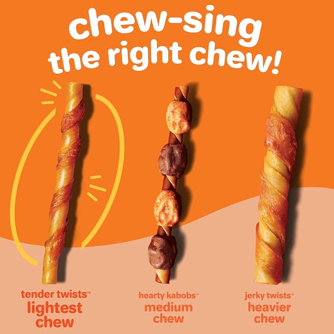 Oinkies Tender Twists Rawhide‑Free Dog Chews, 36 Count