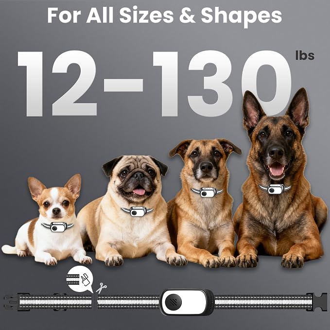Dog Bark Collar for Large Medium Small Dogs, Rechargeable Smart Bark Collar, Anti Barking, Humane Dog Training Device with 5 Adjustable Sensitivity Beep Vibration
