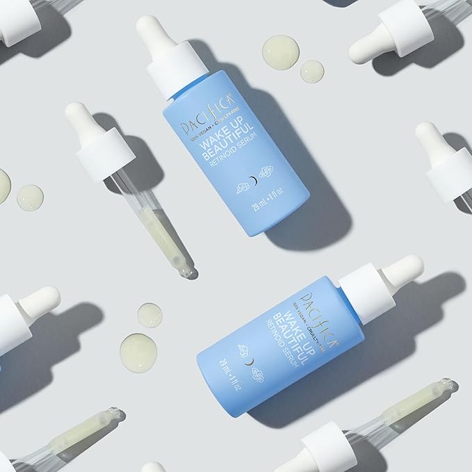 Pacifica Retinol Serum for Face - Wake Up Beautiful Retinoid Night Face Serum - Anti-Aging Skin Care & Skin Brightening - Retinol, Collagen & Antioxidants Vegan & Cruelty-Free Dermatologist Tested
