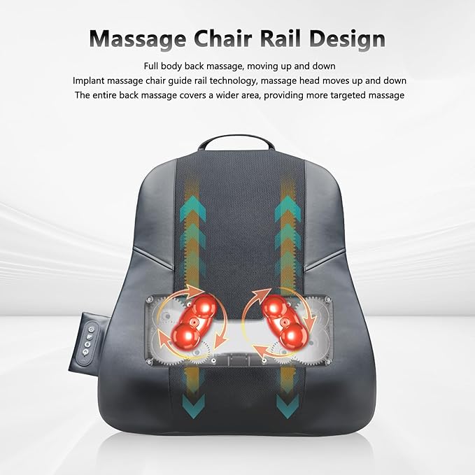 DEITY Back Massager for Pain Relief Deep Tissue, Ultrathin Rolling Up and Down Full Back Massage with Heat, 4D Shiatsu Kneading, Shoulder Massager, Gift for Families Friends Christmas