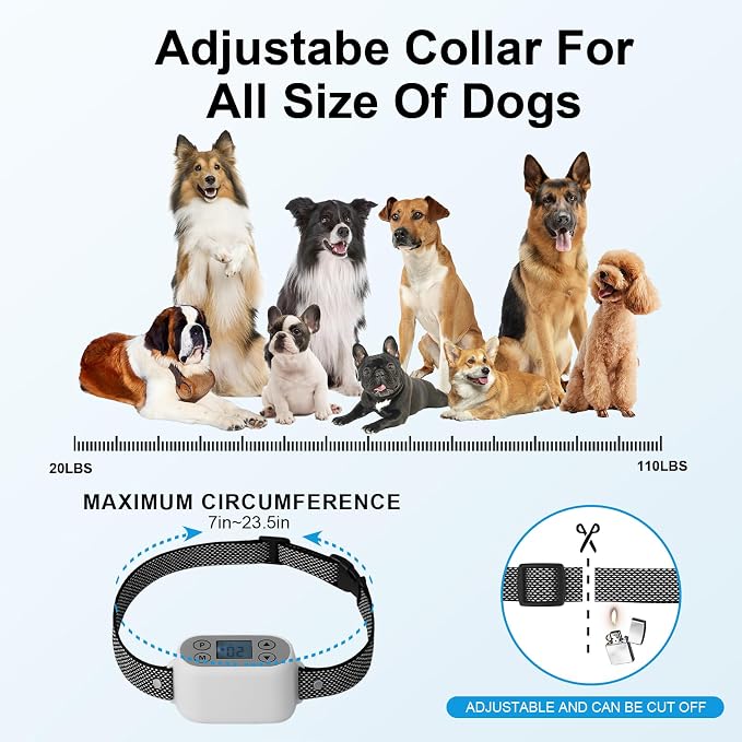 GPS Wireless Dog Fence System with App Control - No Subscription & No Wire, up to 984 FT IPX7 Waterproof Electric Pet Containment Collar Support up to 5 Dogs(White)