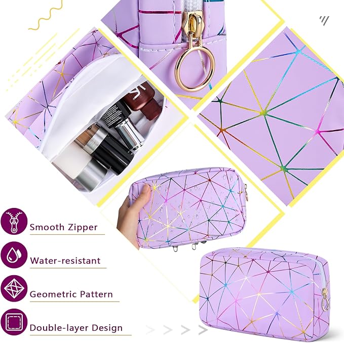 Likesing Period Bag for Teen Girls, Leather Sanitary Napkin Storage Bag, Portable Menstrual Pad Bag Period Pads Pouch, Small Make Up Bags