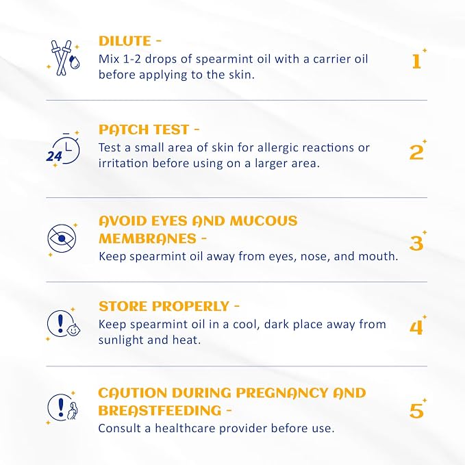HIQILI Spearmint Essential Oil for Facial Hair, Skin Care | Includes 10ml Travel Bottl, Can be Added to Lotions, CreamsTreatment Grade - 100ml / 3.38 fl oz