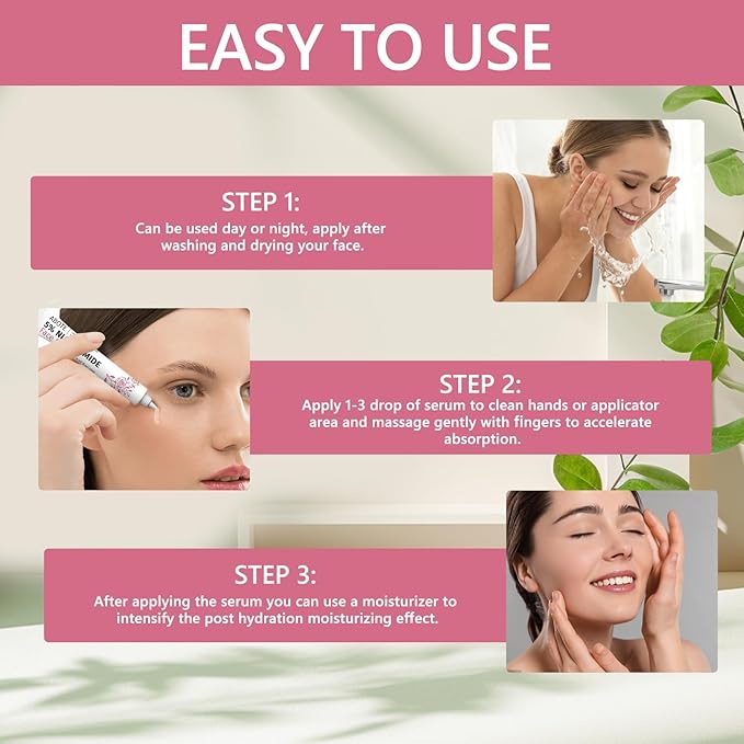 Skincare 5% Niacinamide Face Serum with 5% Damascus Rose Water Deep Hydration, Soothes Skin, Enhances Elasticity (3 Pack 15g)