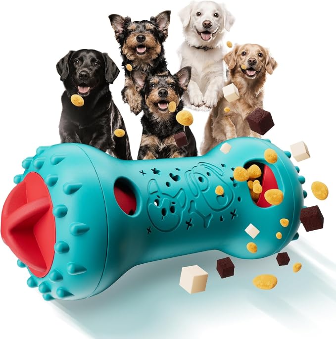 Interactive Dog Toys,Adjustable Treat Dispensing Toy to Keep Them Busy | Dog Enrichment for Brain Stimulation & Cognitive for Puppy Puzzle to Reduce Boredom-Ideal Gift for All Dogs(Rigid Nylon)