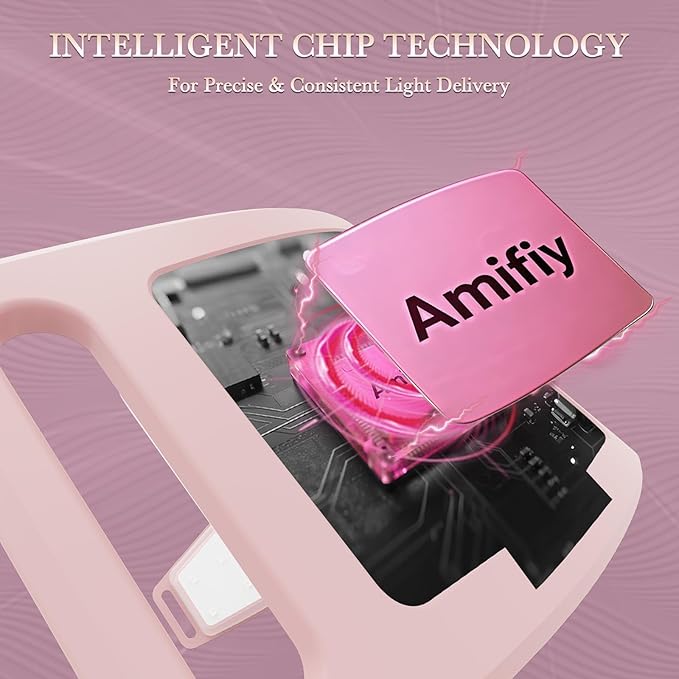Red Light Therapy Eye Mask, Red Light Therapy for Eyes with 3-Minute Treatment, Under Eye Mask for Dark Circles, Eye Bags, Fine Lines & Wrinkles, Rejuvenating Eye Massager (Pink)